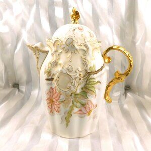 Signed Cream Color Leonard Vienna Austria Chocolate Pot  # 26903